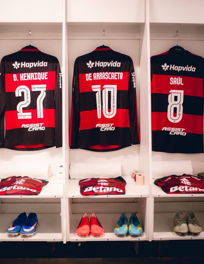 Camisas do Flamengo para enfrentar a Chapecoense