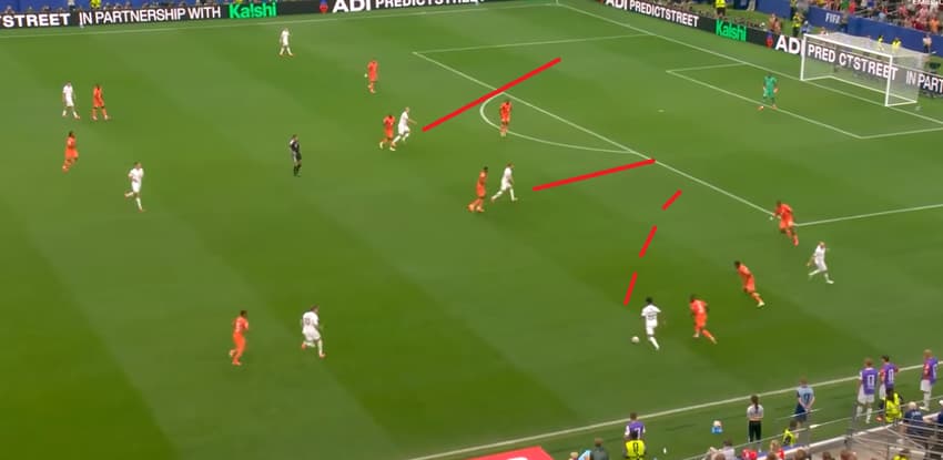 Campo tático mostra movimentação de Berg em gol da Noruega contra a Costa do Marfim