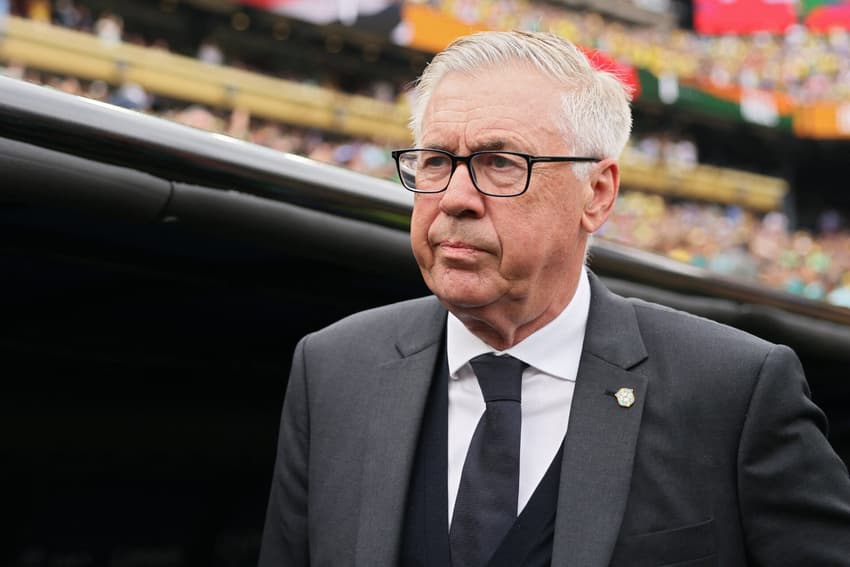 Carlo Ancelotti durante Brasil x Noruega pelas oitavas de final da Copa do Mundo 2026