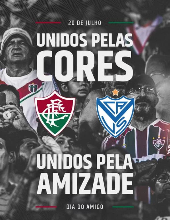 Fluminense e Vélez Sarsfield celebram Dia do Amigo em arte no Instagram