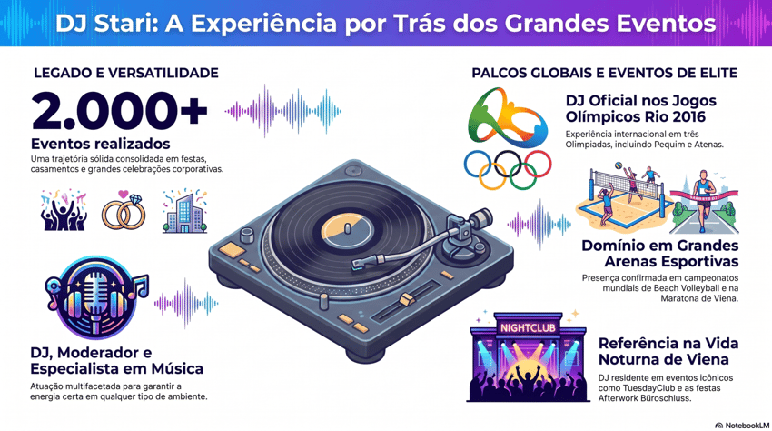 Gráfico mostra feitos da carreira do DJ Stari