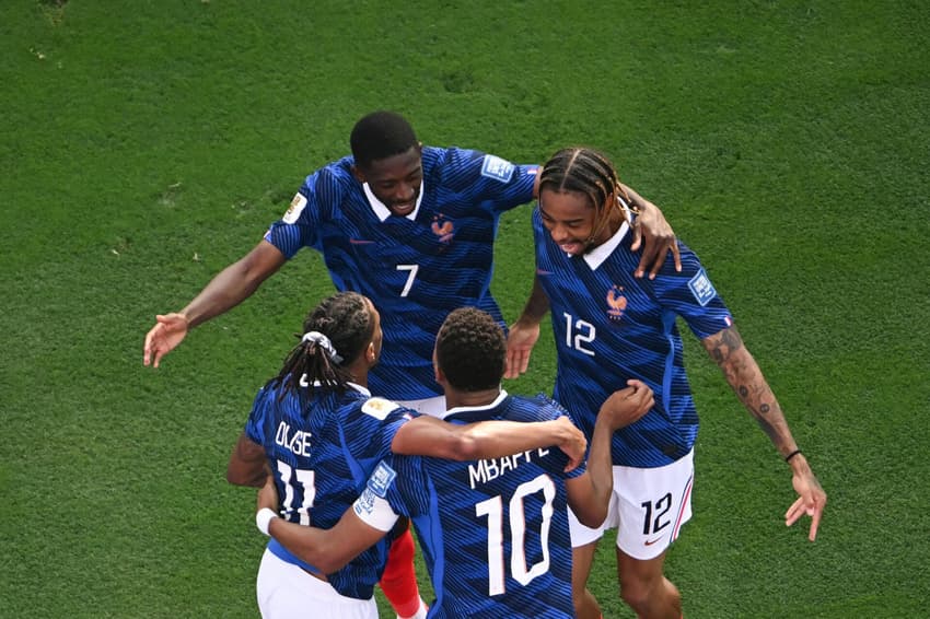 Quarteto da França, Mbappé, Olise, Dembélé e Barcola