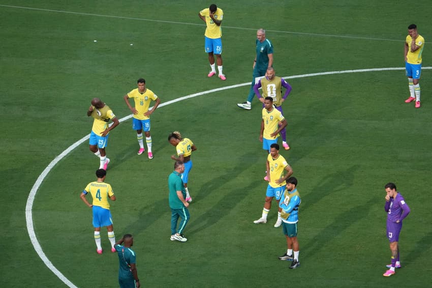 Seleção Brasileira após a derrota para a Noruega