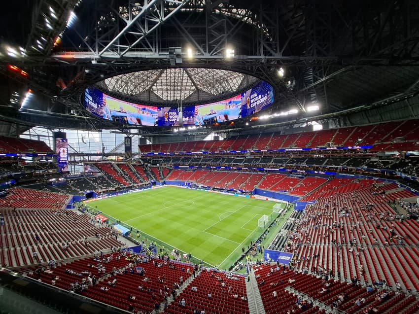 O moderno Mercedes Benz Stadium foi construído para substituir o Georgia Dome, sede do basquete e da ginástica nos Jogos Olímpicos de Atlanta-1996