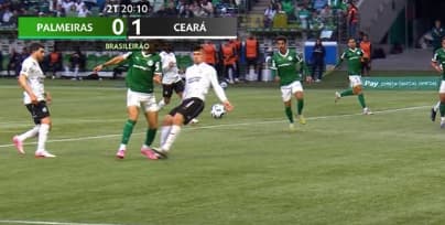 Pênalti para o Palmeiras contra o Ceará (Foto: Reprodução)