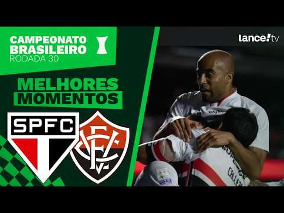 thumbnail SAO PAULO 2 X 1 VITORIA | MELHORES MOMENTOS | CAMPEONATO BRASILEIRO, 30ª RODADA.