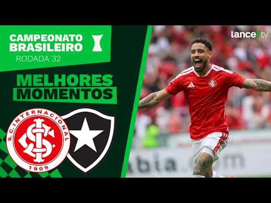thumbnail INTERNACIONAL 3 X 0 BOTAFOGO | MELHORES MOMENTOS | CAMPEONATO BRASILEIRO, 32ª RODADA.