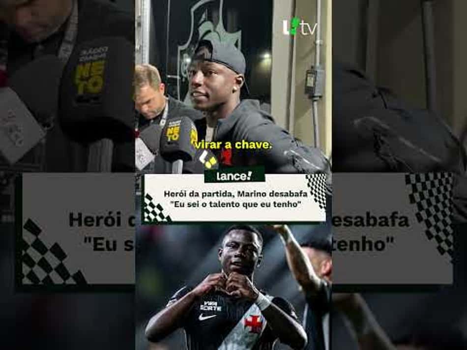 thumbnail “EU SEI O TALENTO QUE EU TENHO!” | Marino desabafa após marcar dois gols pelo Vasco