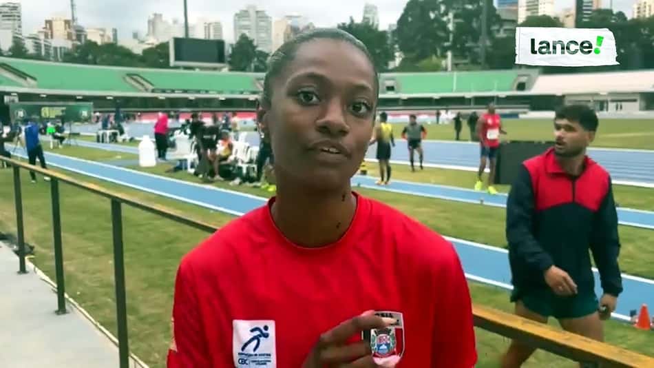 thumbnail Victoria Campos, campeã brasileira sub-23 nos 200 metros rasos, fala sobre jornada tripla, com treinos, estudos e maternidade, no Troféu Brasil de Atletismo