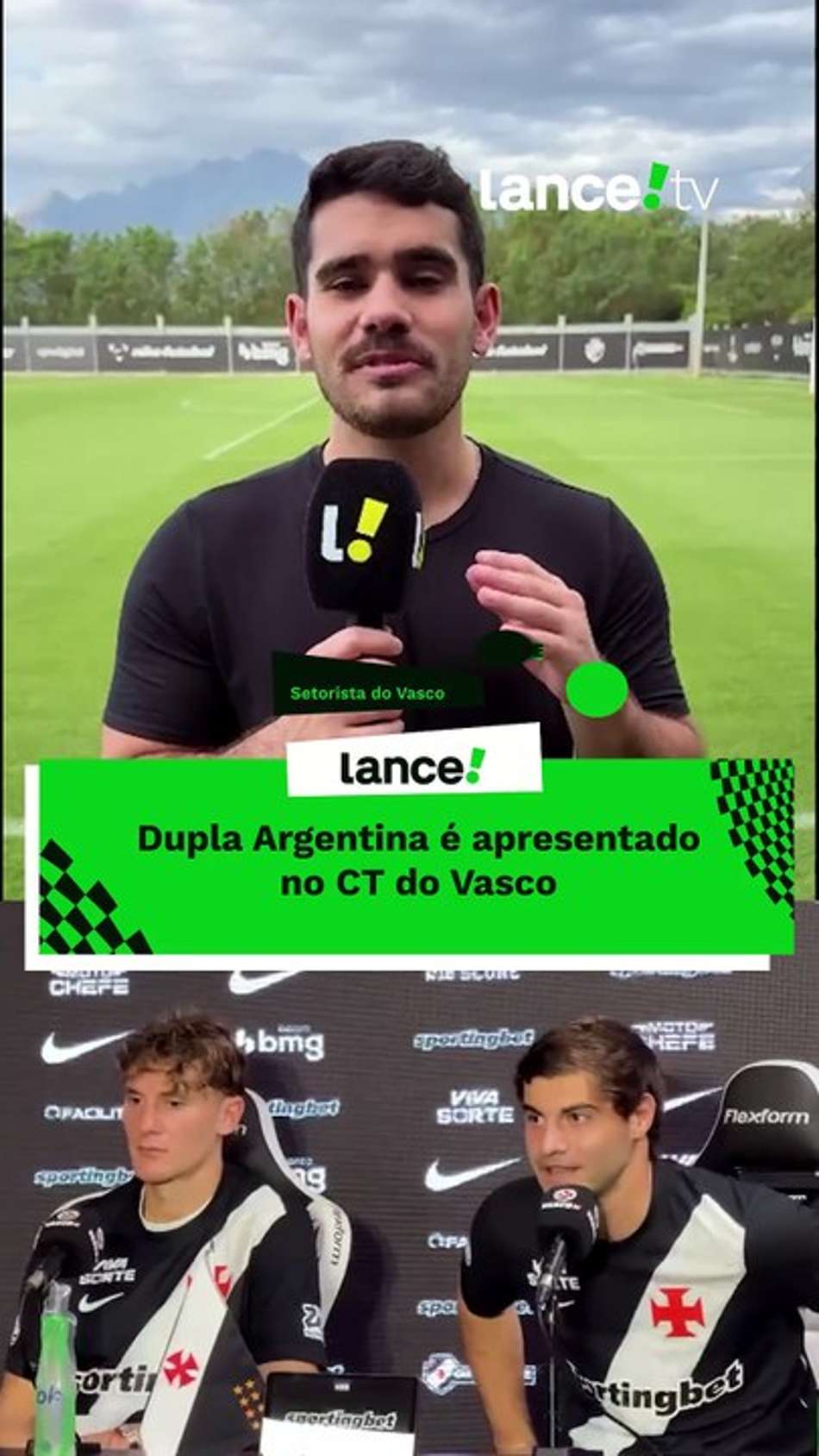 thumbnail O Vasco apresentará, o atacante Colidio e o volante Sosa