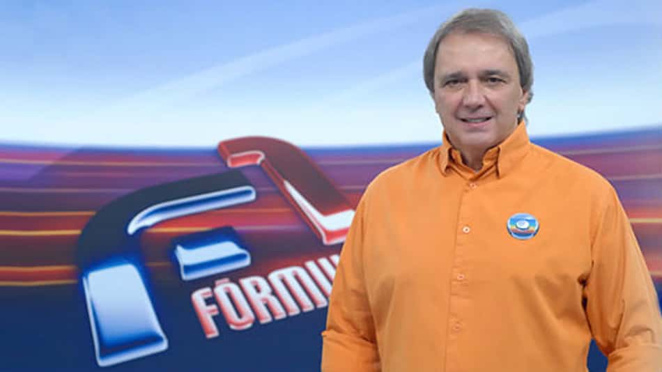 Reginaldo Leme na F1 na Globo, antes da saída da emissora (Foto: Divulgação)