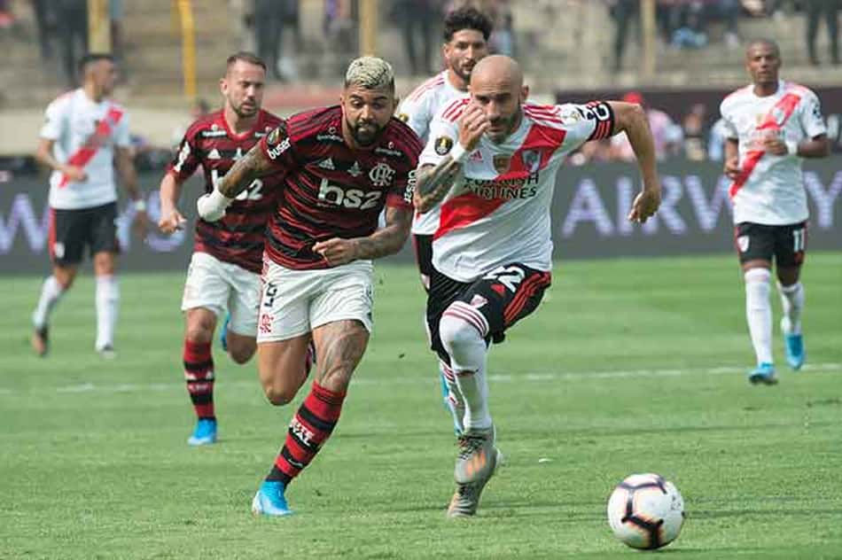 Gabigol durante a final de Flamengo e River Plate em 2019