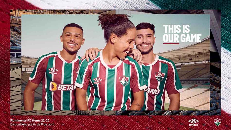 Luiza Travassos, Fred e Luccas Claro no lançamento de amisas brancas do Fluminense (Foto: Lucas Merçon/FFC)