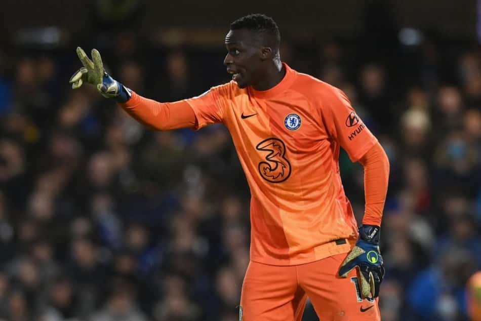 Atualmente no Al-Ahli (SAU), Édouard Mendy, já foi eleito melhor goleiro do mundo pela Fifa em 2021 quando jogava no Chelsea (Foto: Glyn Kirk / AFP)