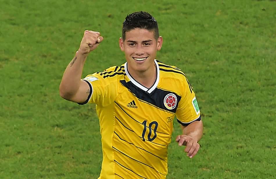 James Rodriguez durante a Copa do Mundo no Brasil de 2014.