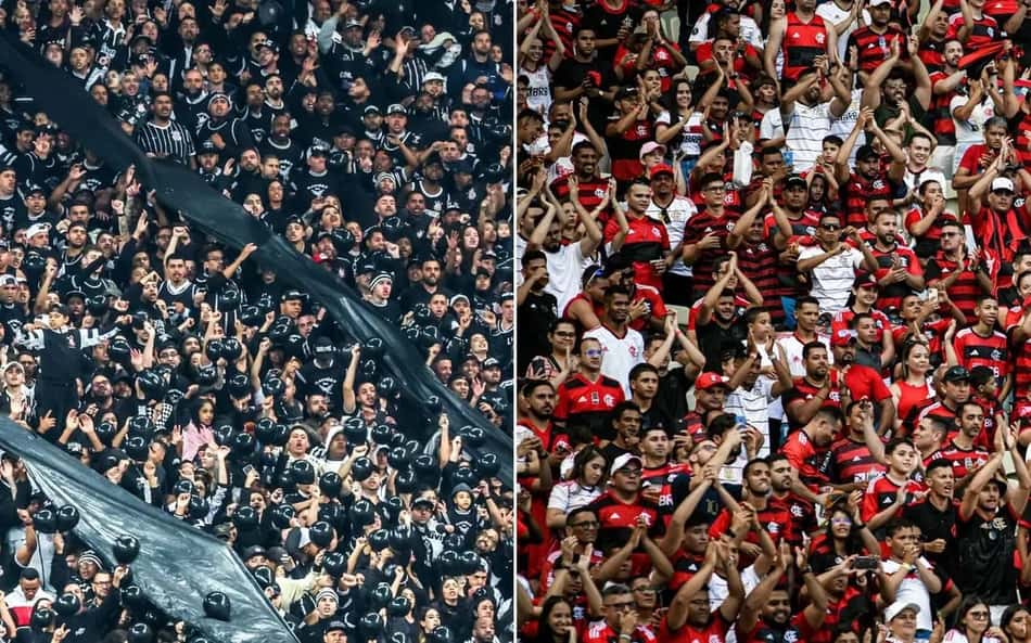 Corinthians e Flamengo tem as maiores torcidas do Brasil (Foto: Marcello Zambrana/AGIF / Kely Pereira/AGIF)