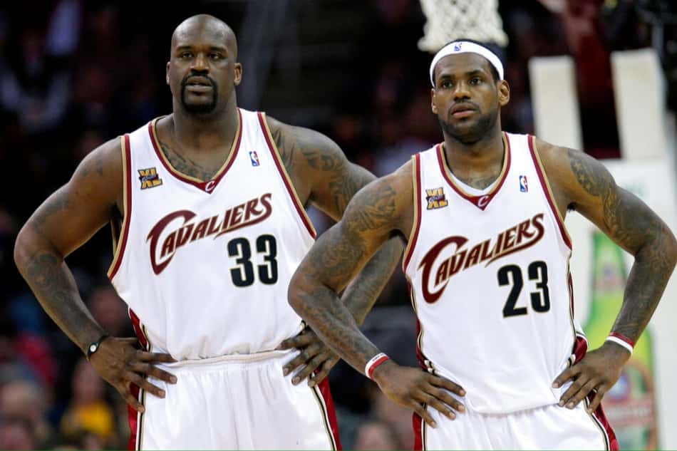 Shaquille O'Neal e LeBron James jogaram juntos no Cleveland Cavaliers (Foto: Reprodução)
