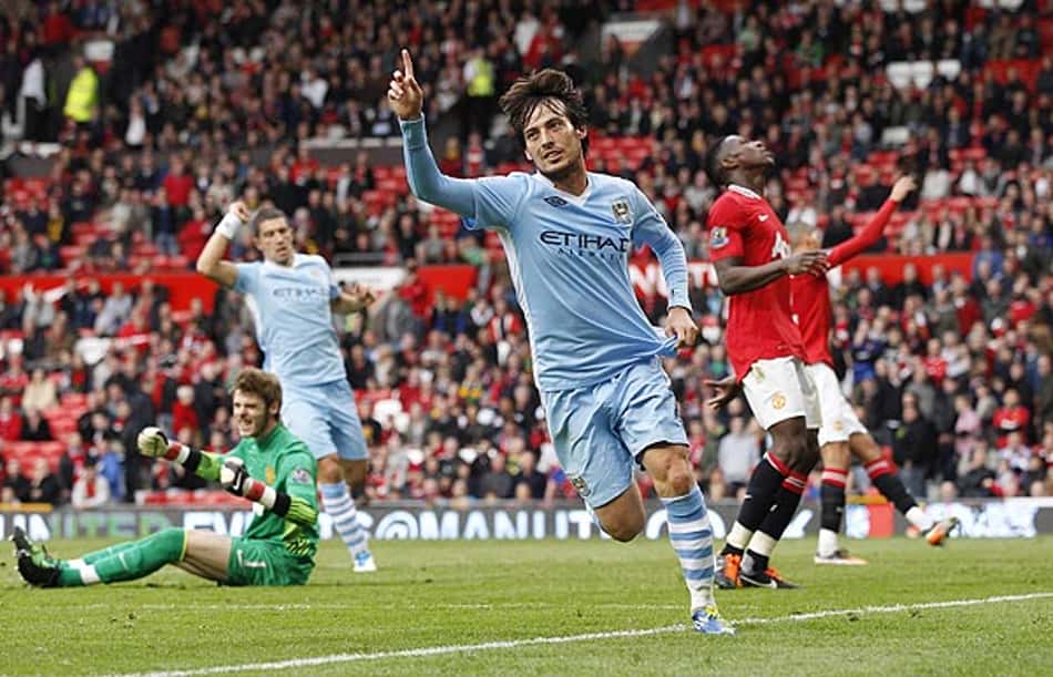 David Silva comemora (Foto: Darren Staples/Reuters)