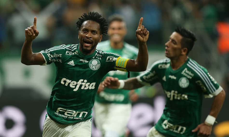 Zé Roberto festeja no Allianz Parque (foto: Cesar Greco/Ag Palmeiras)