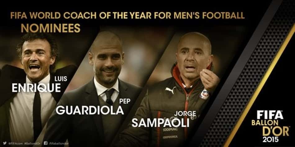 Sampaoli encara Luis Enrique e Guardiola como melhor treinador