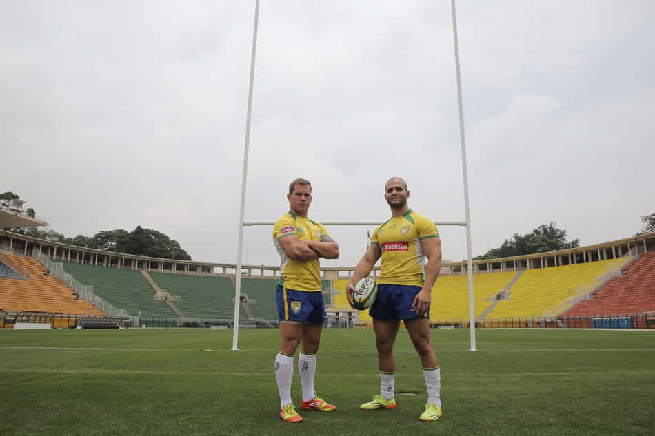 Alemanha e Brasil fazem Desafio de Rugby na presença da tocha olímpica