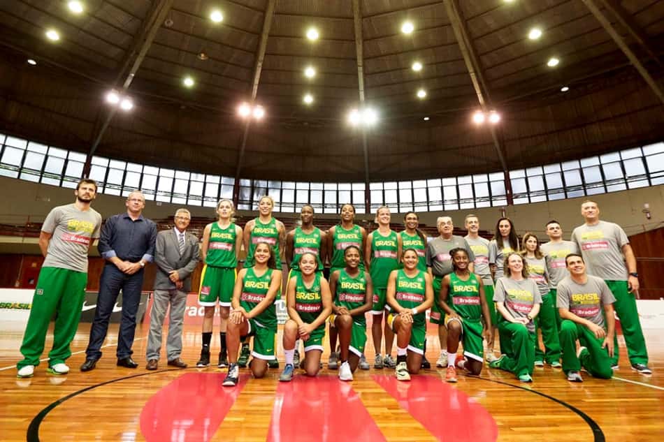 Treino da seleção Brasileira de Baskete