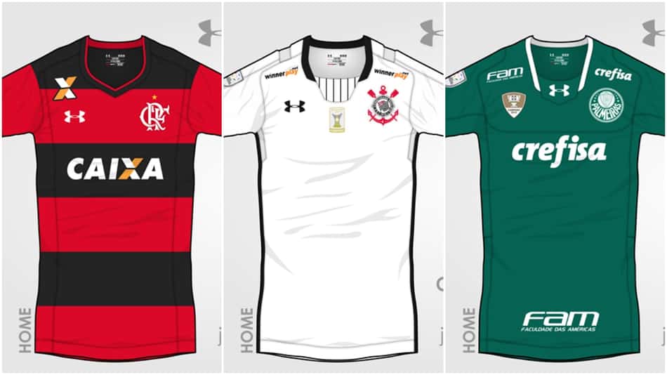 VOCÊ ARTISTA: Designer cria uniformes da Under Armour para os clubes do Brasileirão. Confira!