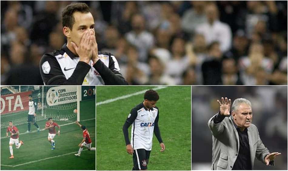 MOBILE - Eliminação do Corinthians na Libertadores (Foto: Arte LANCE!)