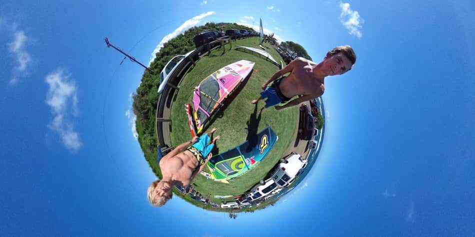 Empresa brasileira produz conteúdo de realidade virtual e grava com lendas do windsurf