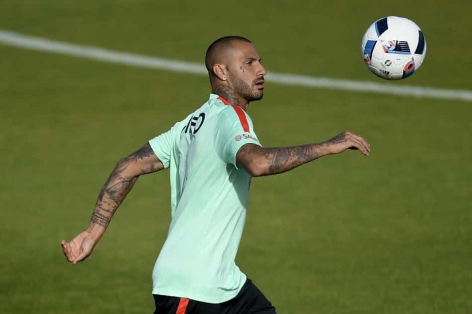 Quaresma no treino de Portugal