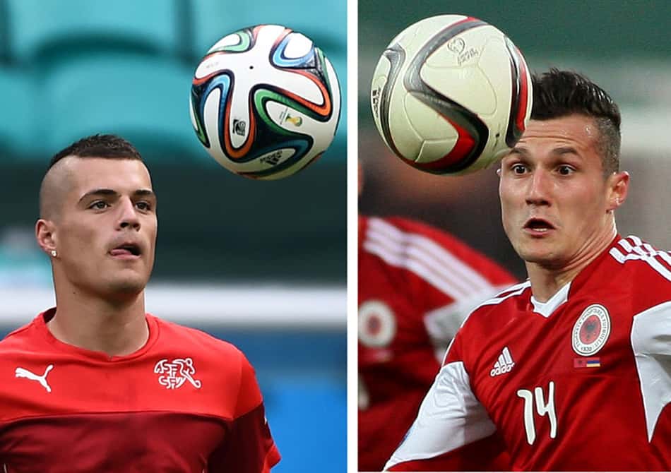 Irmãos Xhaka - Suica x Albania