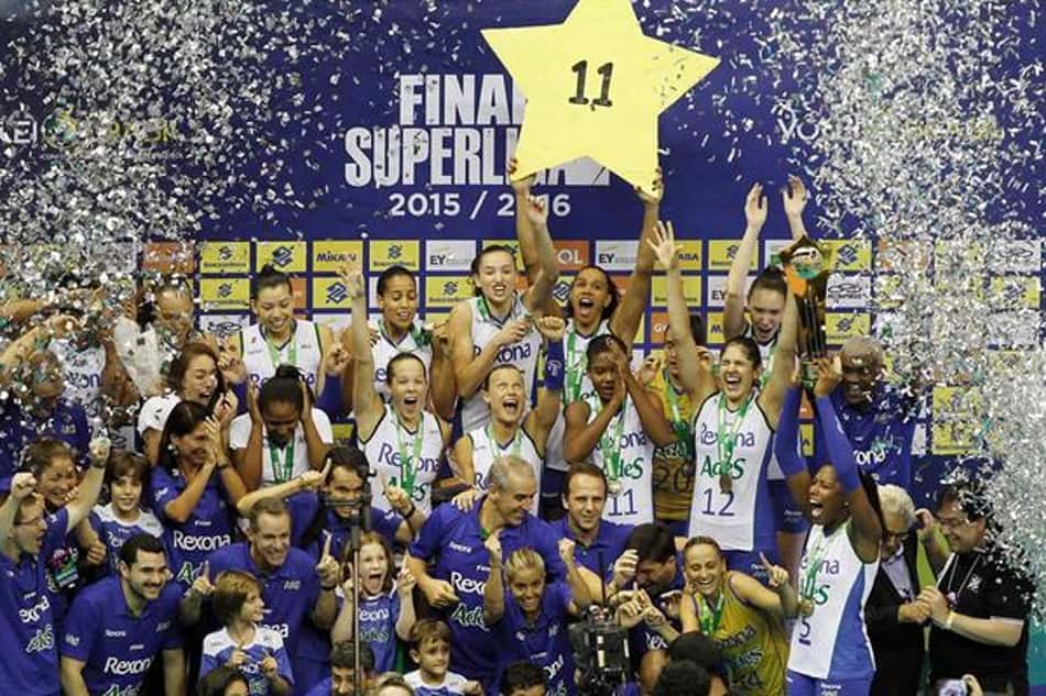 Rexona conquistou o 11º título na edição 15/16 da Superliga (Foto: Divulgação/CBV)