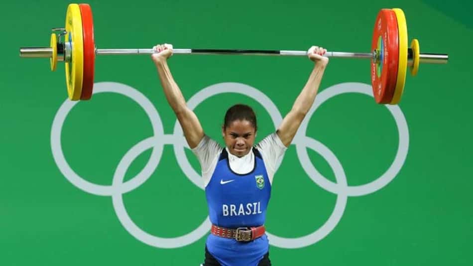 A atleta do Time Petrobras, de levantamento de peso, Rosane Santos