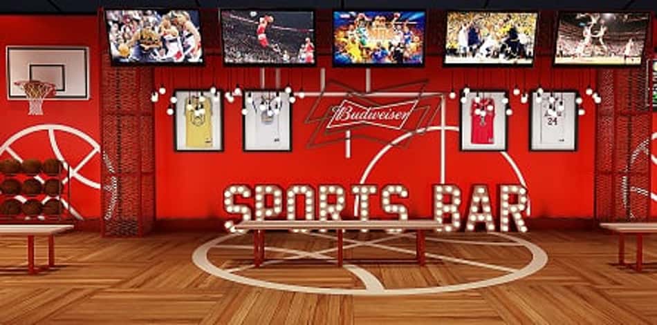 Espaço da NBA House, casa destinada aos fãs de basquete no Brasil (Foto: Divulgação)