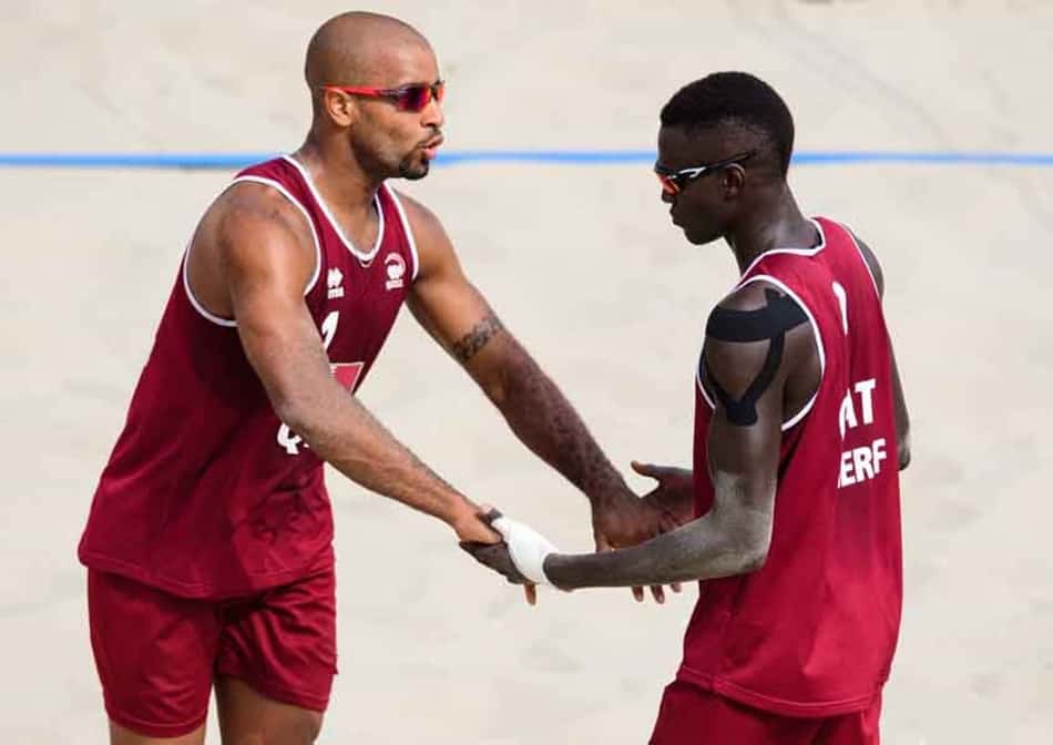 Jefferson, brasileiro, e Cherif, senegalês: ambos se naturalizaram para disputar os Jogos Olímpicos pelo Qatar 