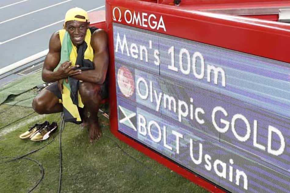 Bolt e seu jeito brincalhão para comemorar o ouro no Rio de Janeiro