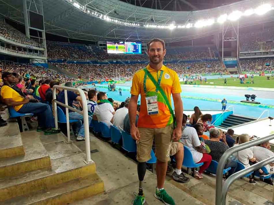 André Cintra atuando como voluntário nos Jogos-2016 