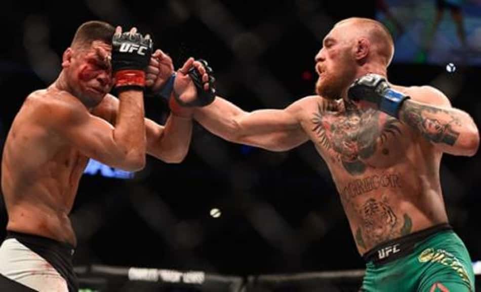 McGregor lutando contra Nate Diaz