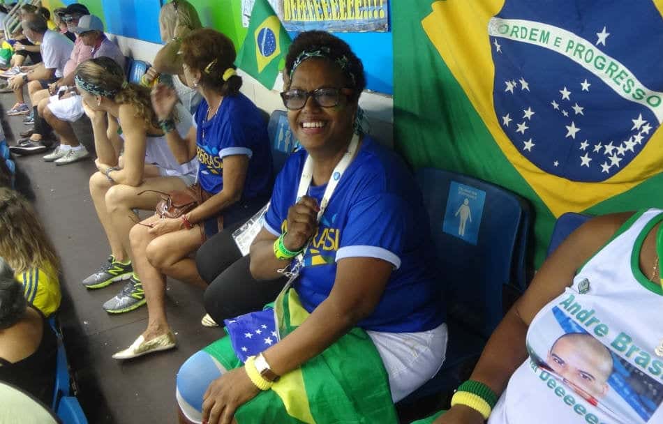 Dona Tânia, mãe do nadador André Brasil 