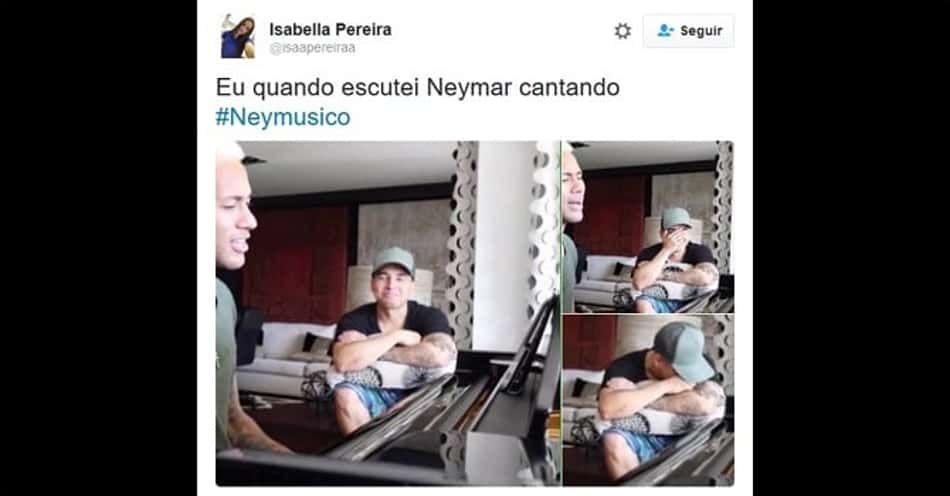 Neymar é alvo de piadas após lançar 1ª música da sua carreira de cantor