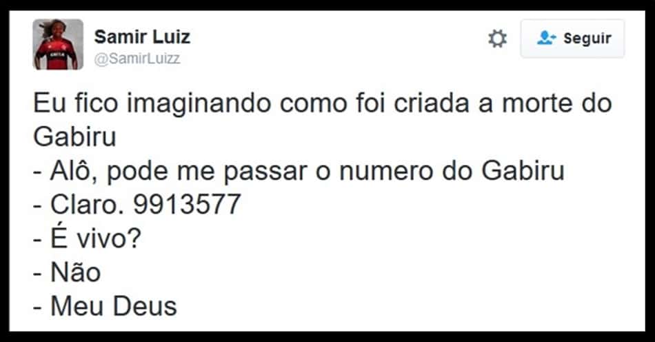 Boato sobre a morte de Adriano Gabiru vira piada nas redes sociais