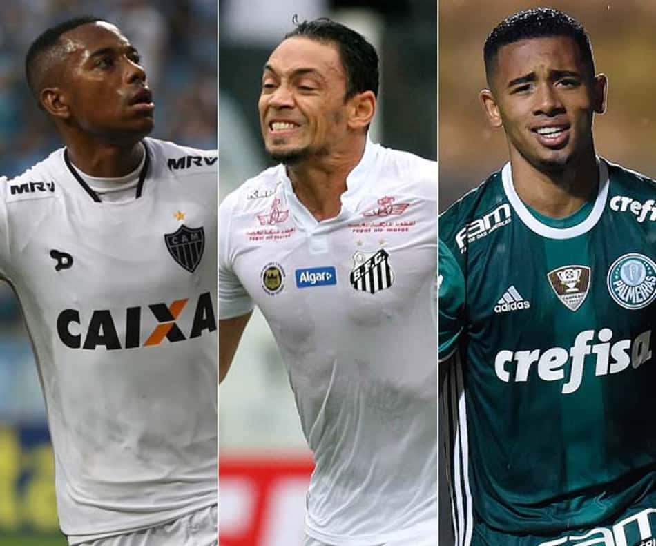 Robinho, Ricardo Oliveira e Gabriel Jesus