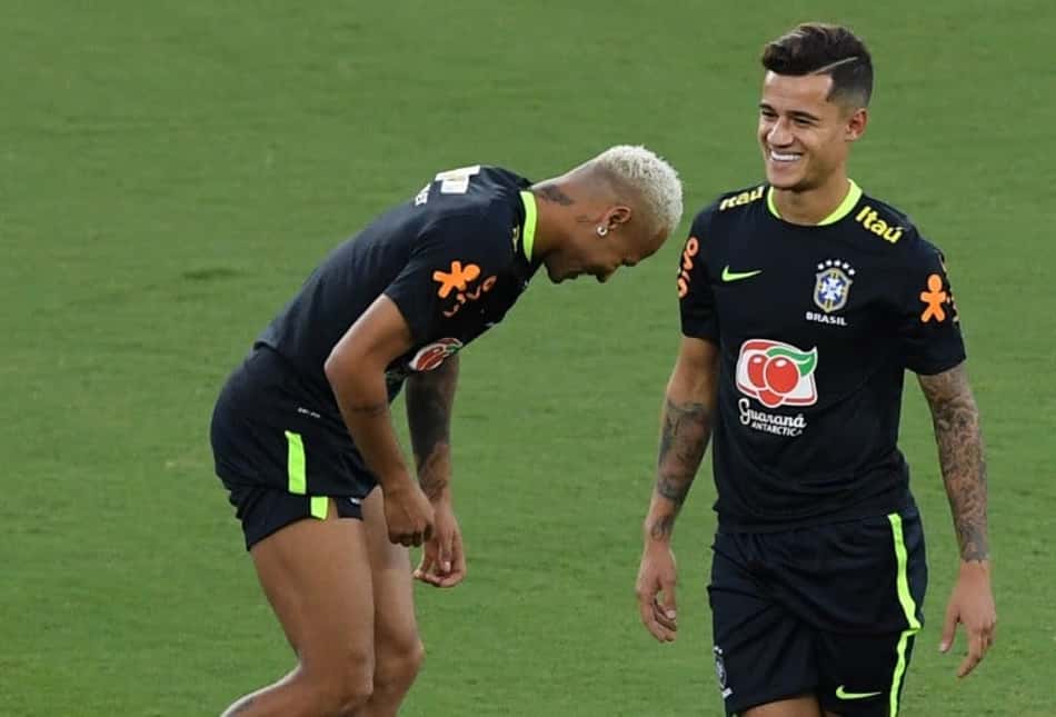 Coutinho e Neymar - Seleção Brasileira