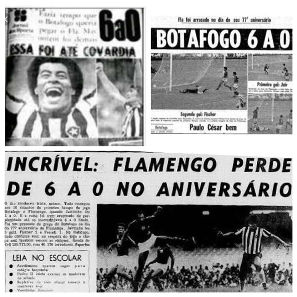 Relembre 20 chocolates marcantes aplicados pelo Botafogo nos rivais