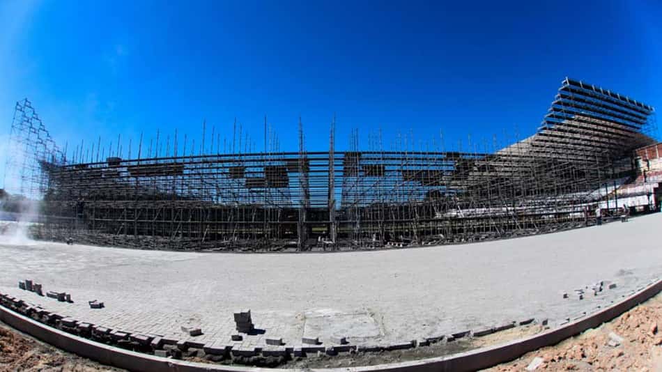 Construção do estádio Luso Brasileiro
