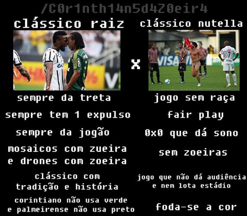 Provocações entre corintianos e palmeirenses já esquentam o clássico