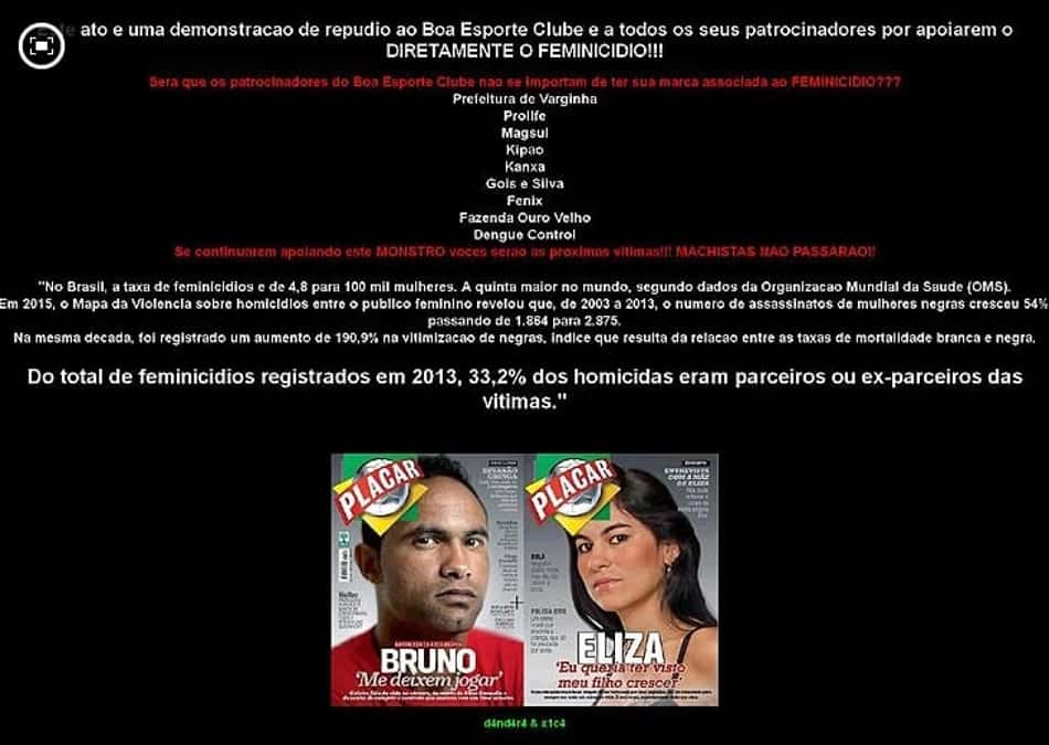 Site do Boa Esporte é invadido por hackers: 'Repúdio por apoiarem feminicídio'