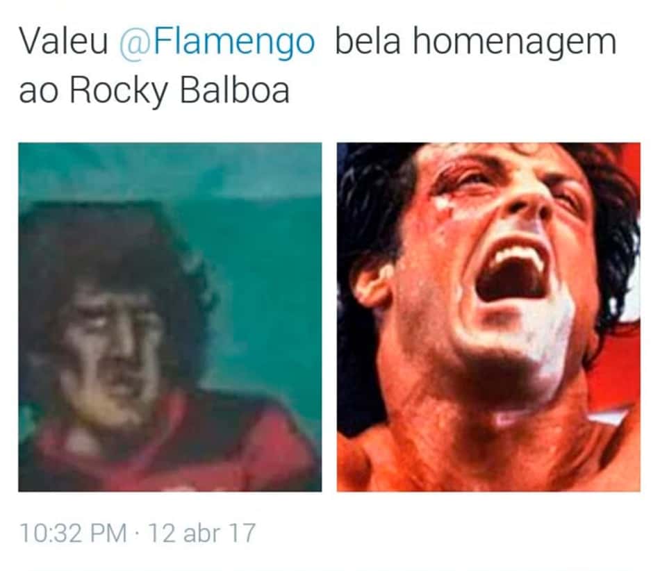 Rocky Balboa ou Michael Jackson? Zico do mosaico do Flamengo vira piada