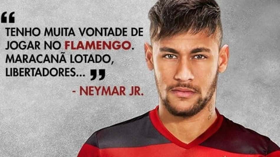 Rubro-negros já projetam chegada de Neymar ao Flamengo