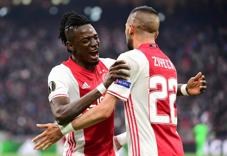 Traoré e Ziyech - Ajax x Lyon